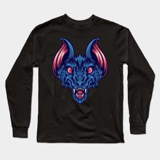 halloween character bad bat head Long Sleeve T-Shirt